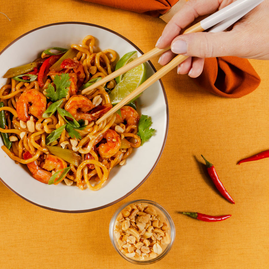 Thai Noodle Stir Fry with Shrimp